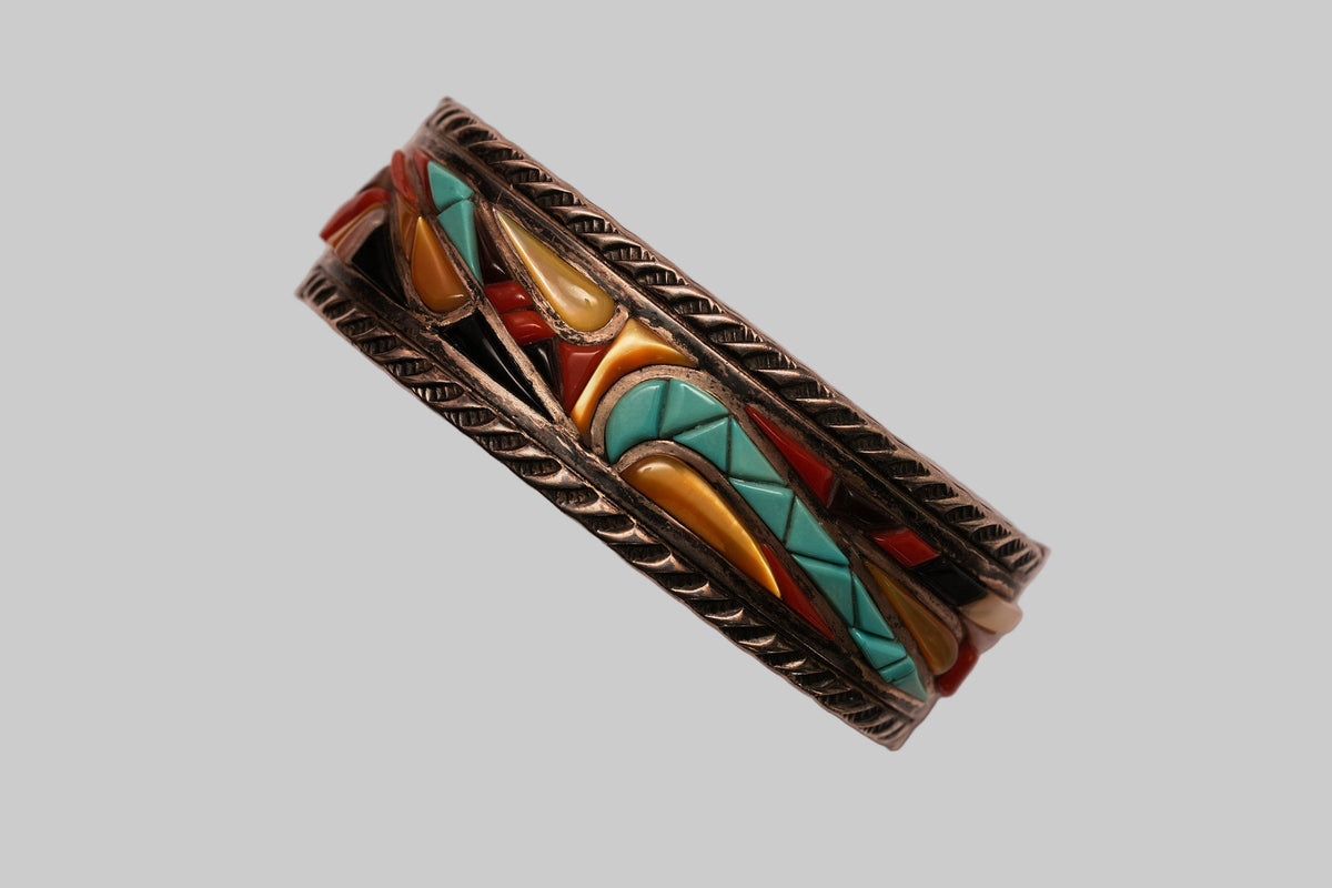Multi stone cuff bracelet Zuni made