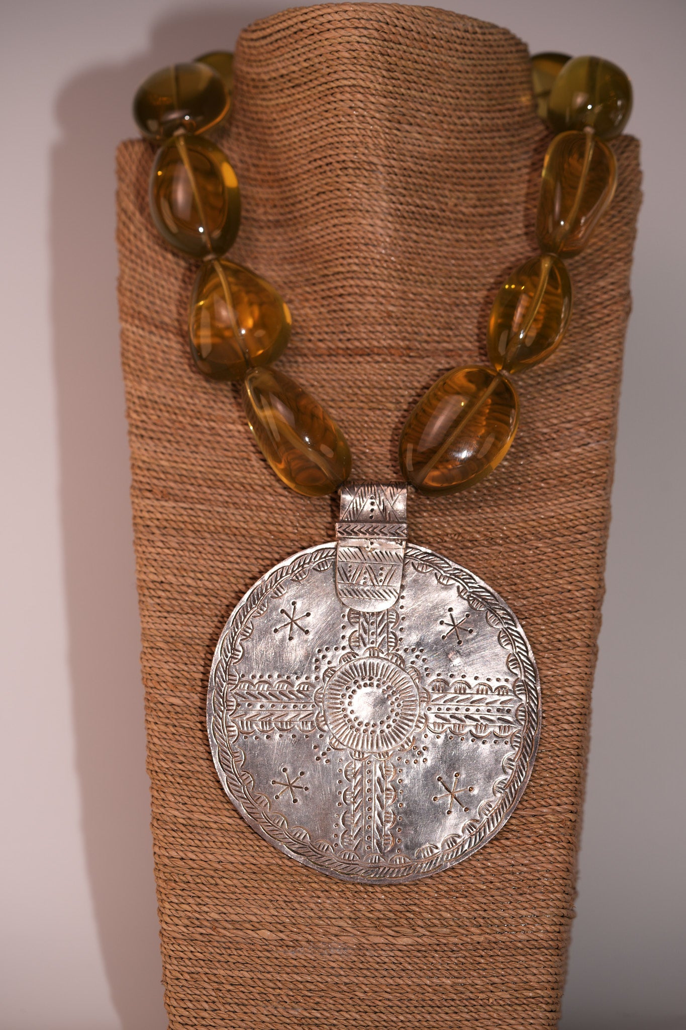 Citrine and sterling necklace