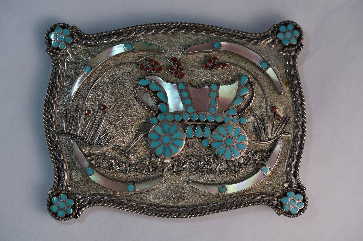 Conestoga belt buckle and bolo