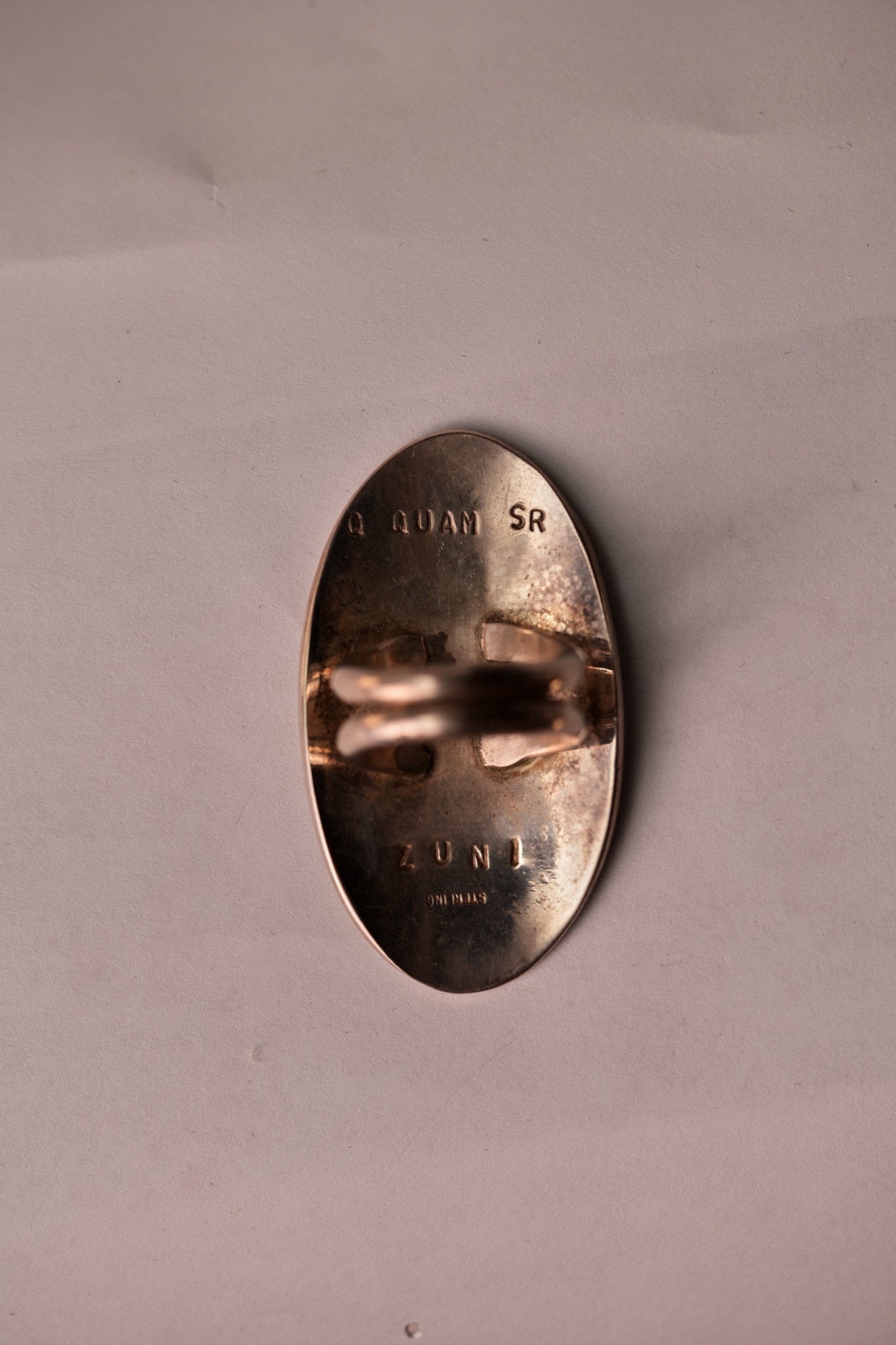 White Owl Ring by Quinton Quam, Sr.