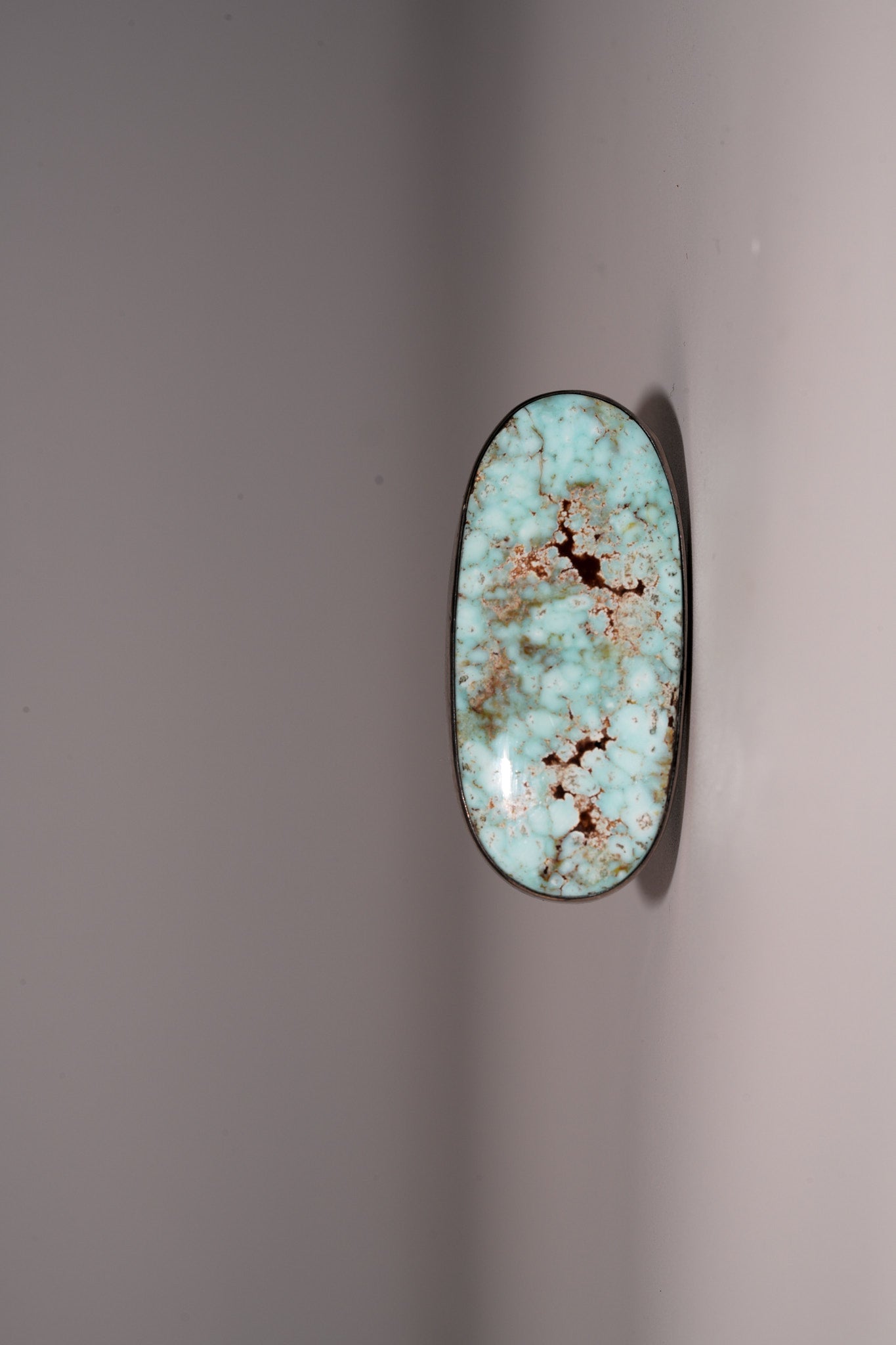 Oval turquoise and sterling ring by Rick Tolina
