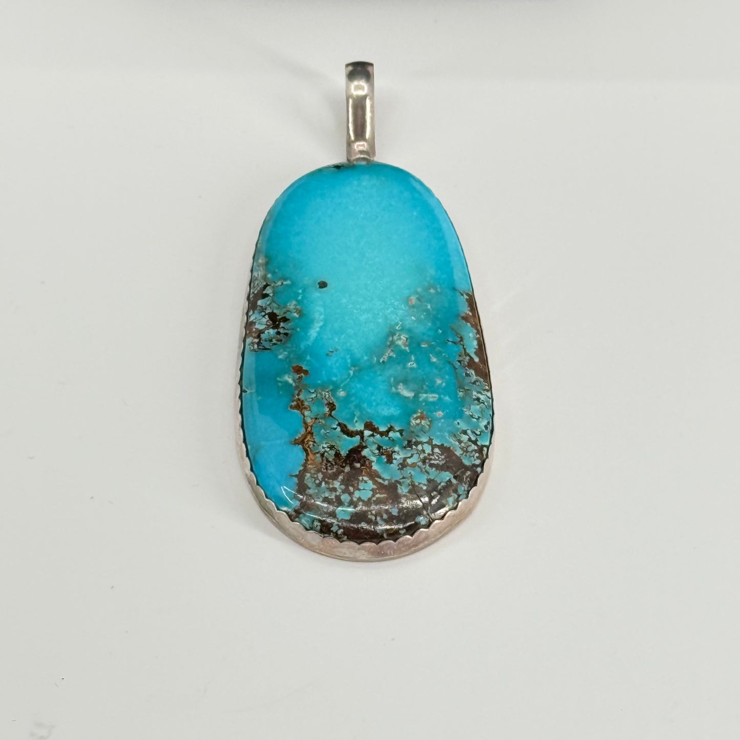 Large turquoise oval pendant