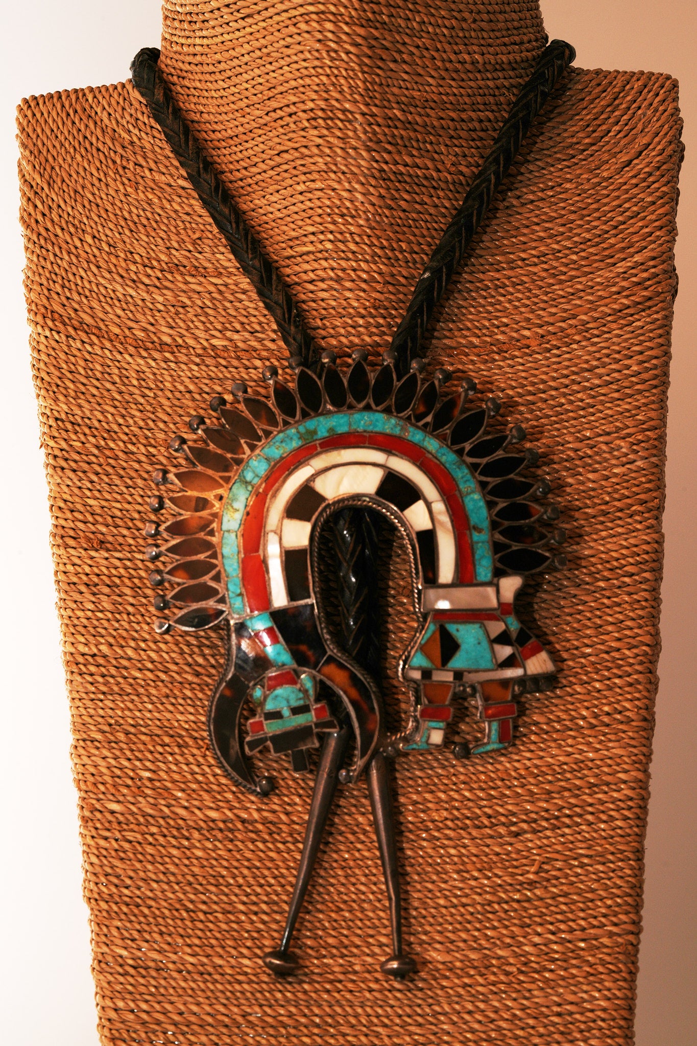 Vintage bolo shown in Native American artists Volume 1