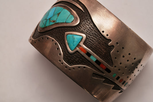 Vintage Native American cuff by Hopi designer