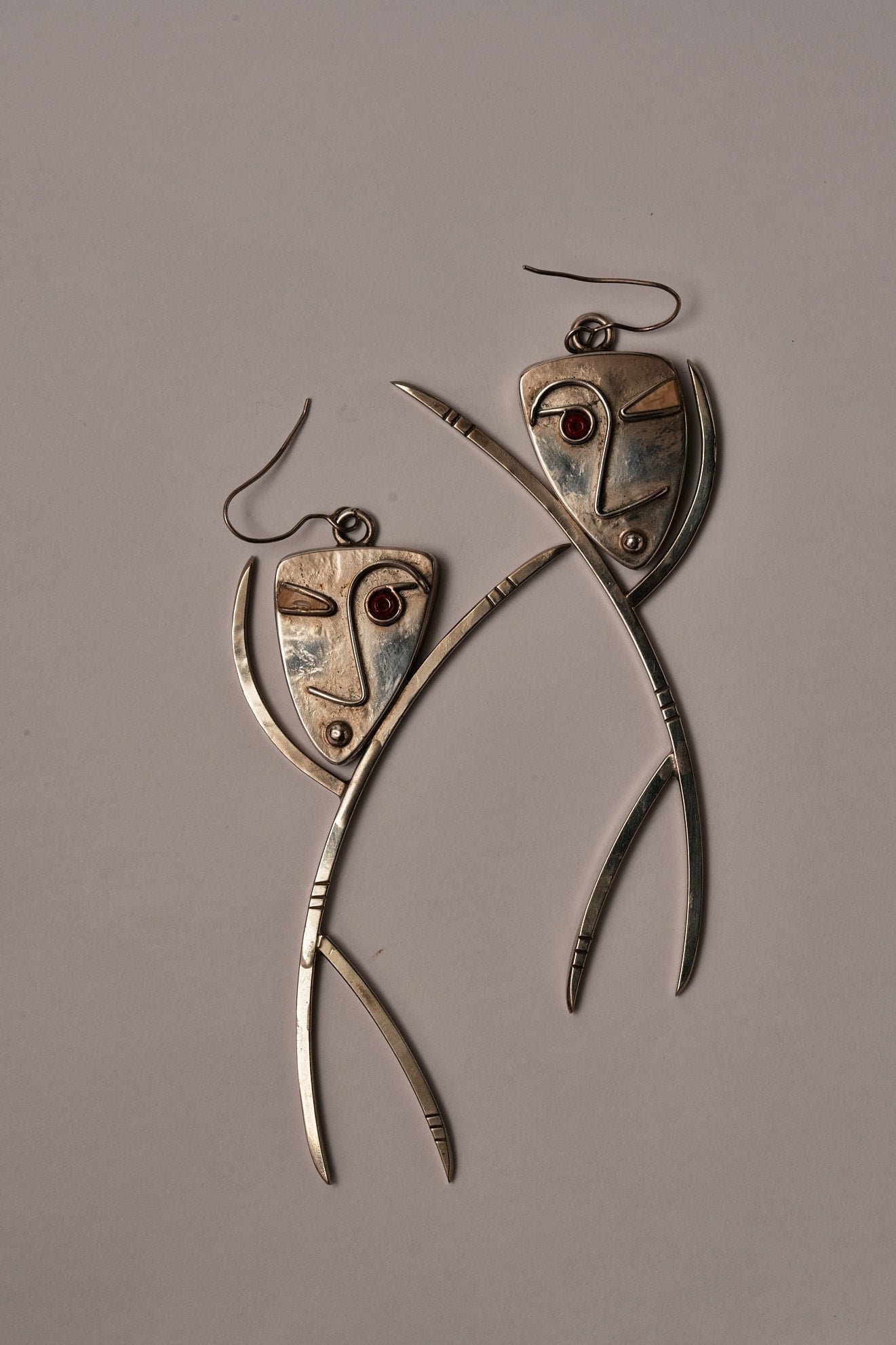 Picasso style sterling earrings