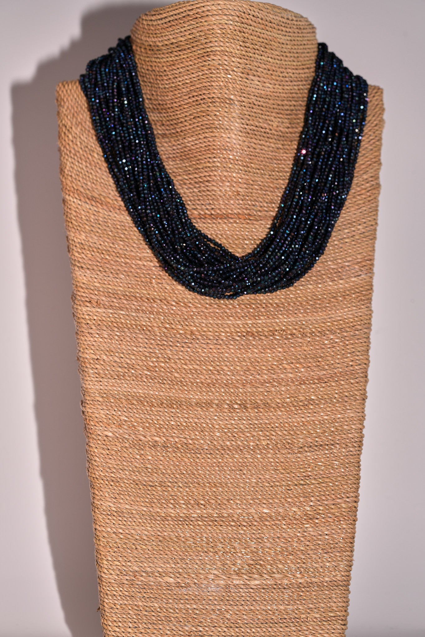 39 strands! Irirated spinels necklace