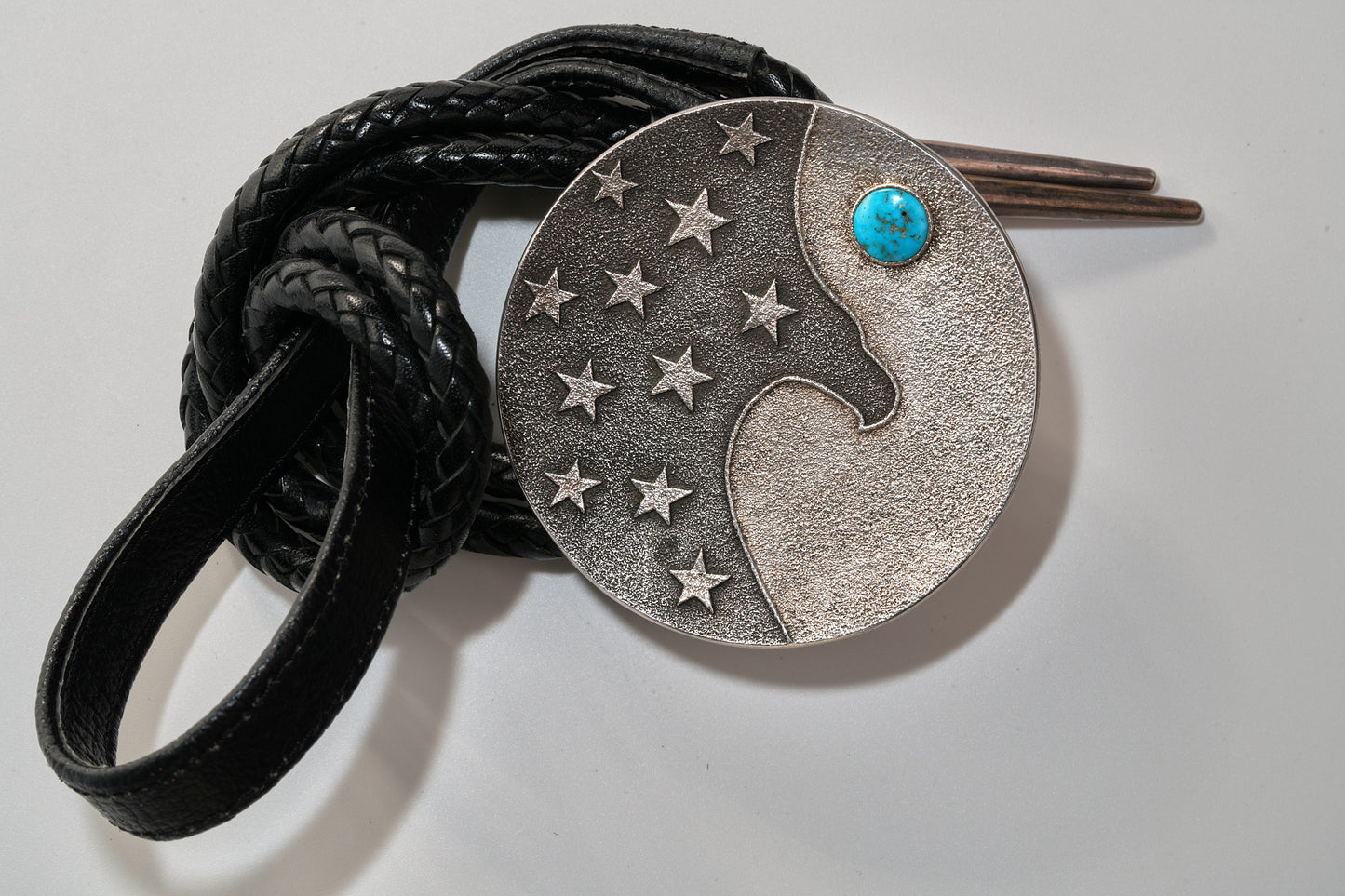 Modern sun,moon and stars bolo by Darryl Dean Begay