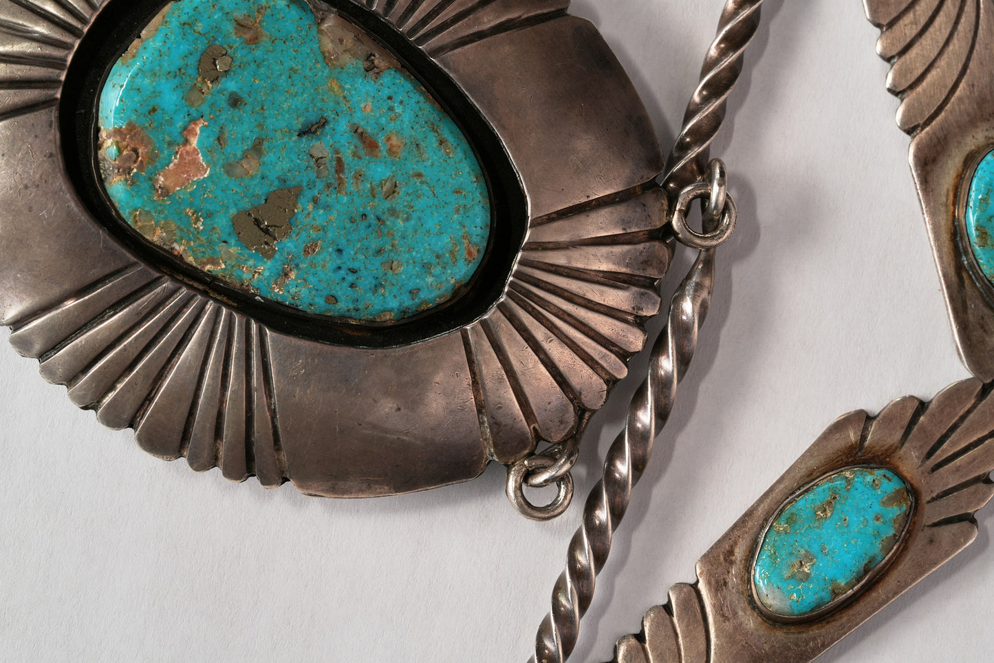 Drop in bolo sterling silver w turquoise