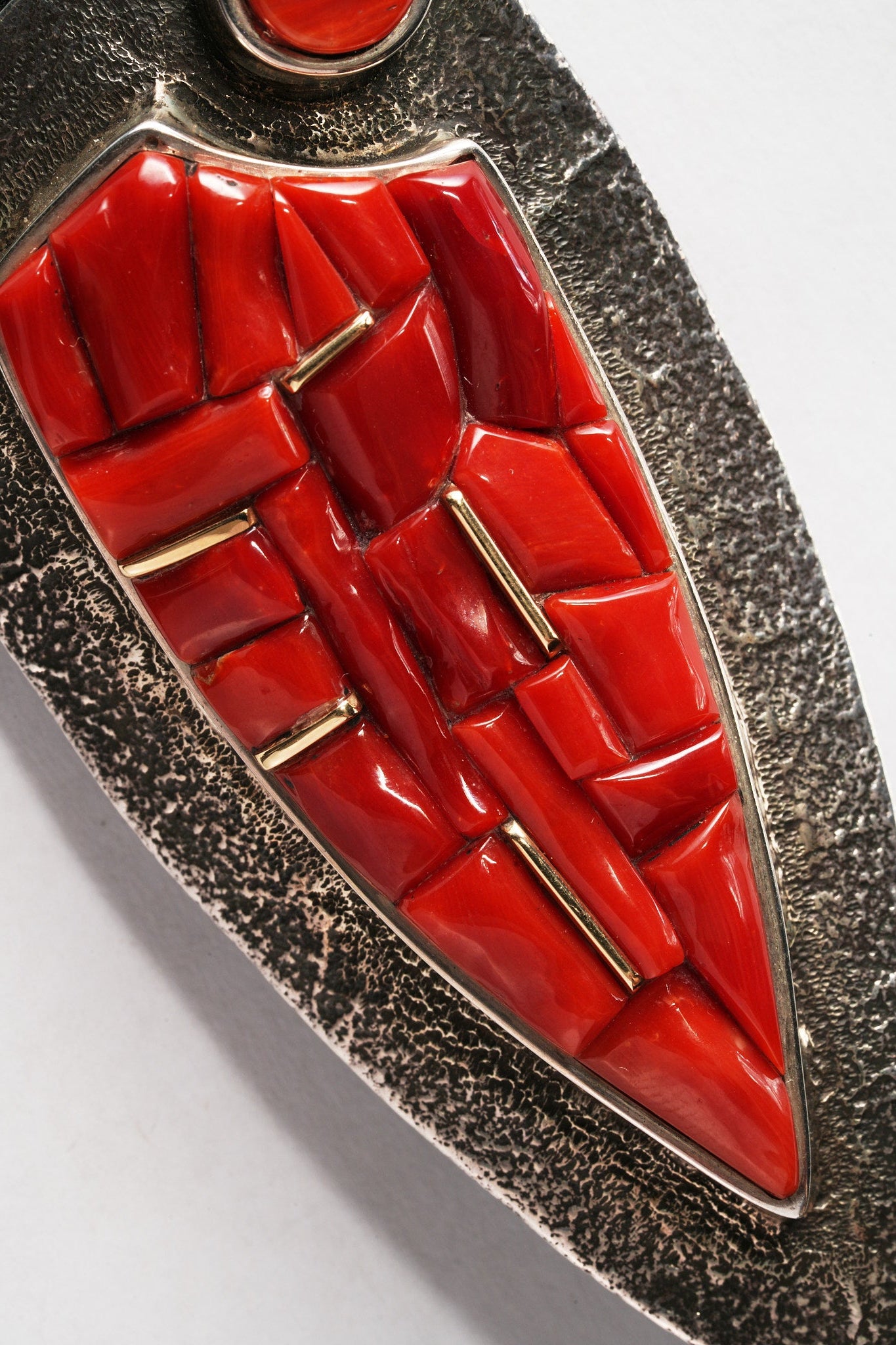 Coral, Sterling, Gold bolo Wes Willie