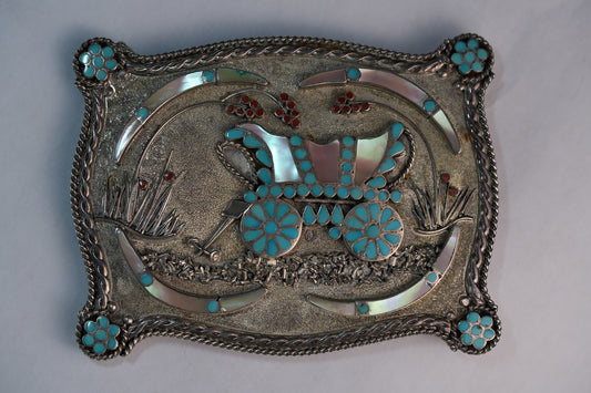 Conestoga belt buckle and bolo