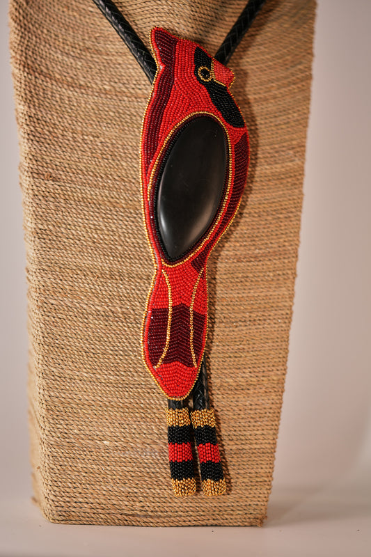 Custom Red Cardinal Bird Bolo Jovanna Poblano