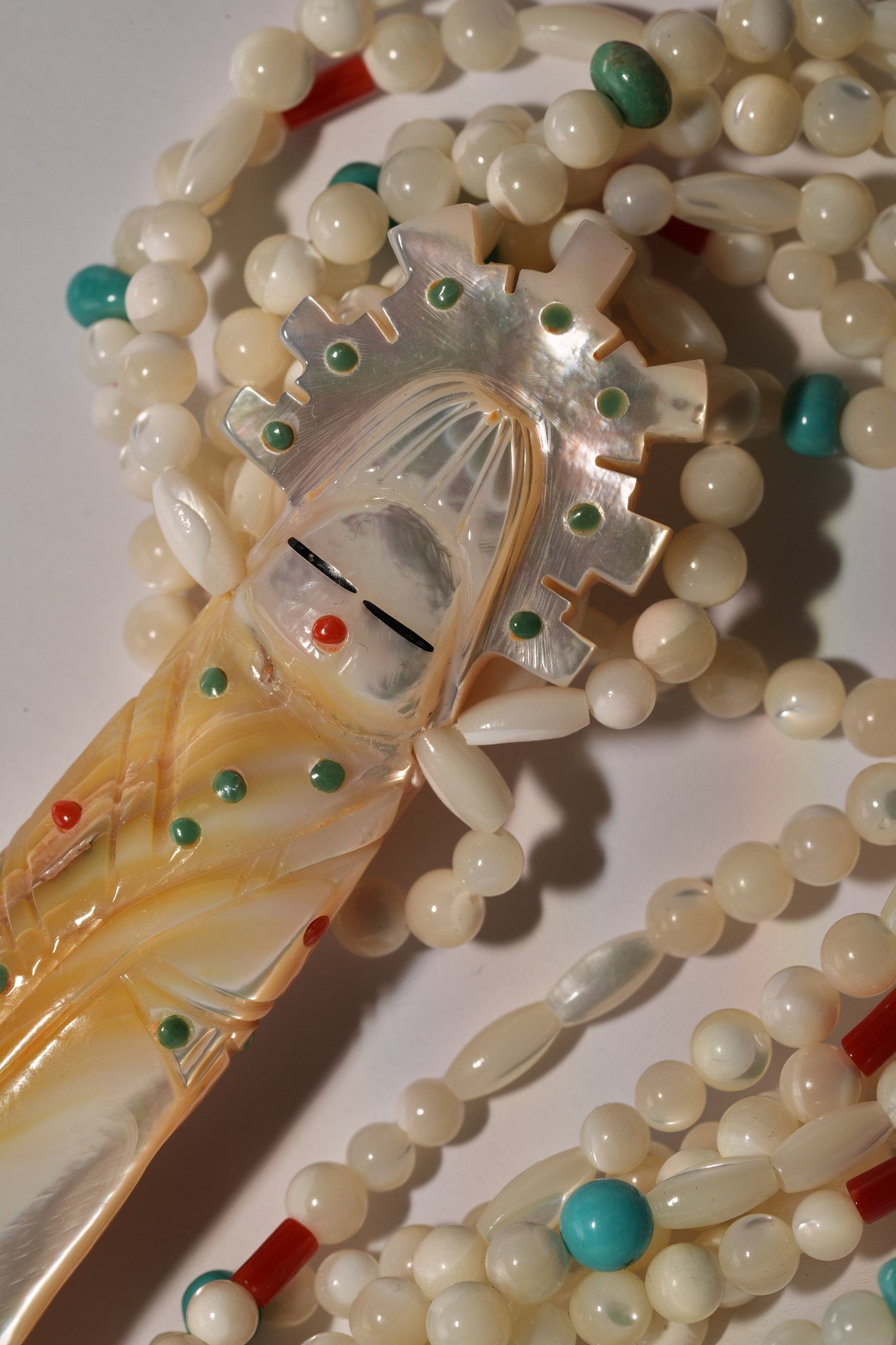 Mother of pearl corn maiden necklace