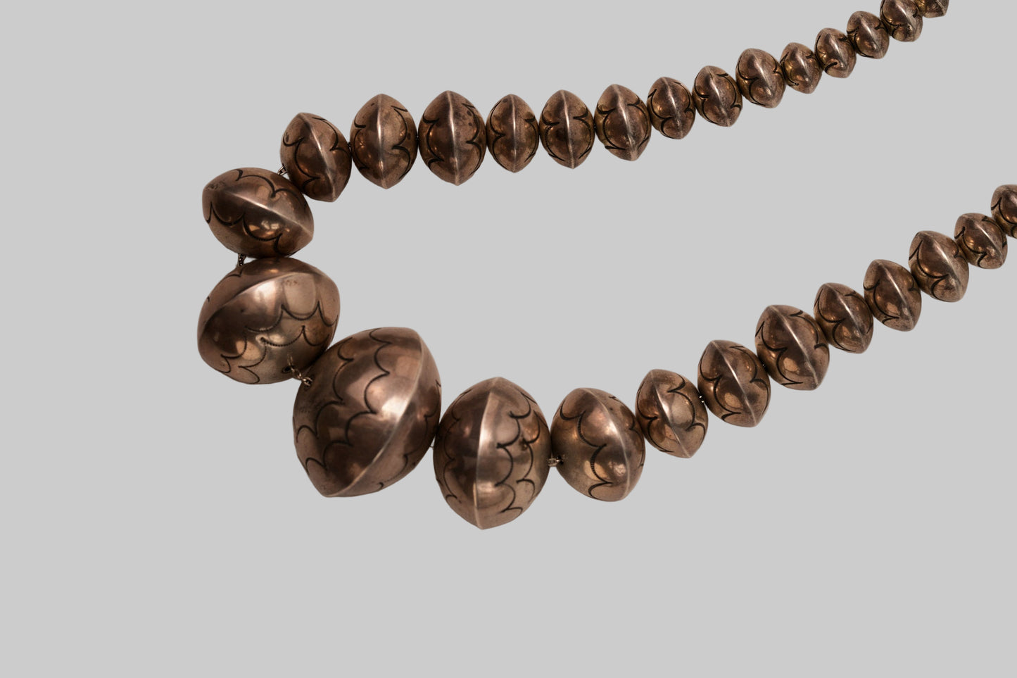 Sterling Silver Pearl Necklace by Leo Yazzie