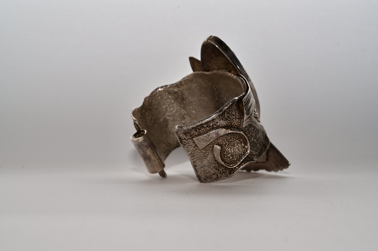 Sterling silver and turquoise fish bracelet