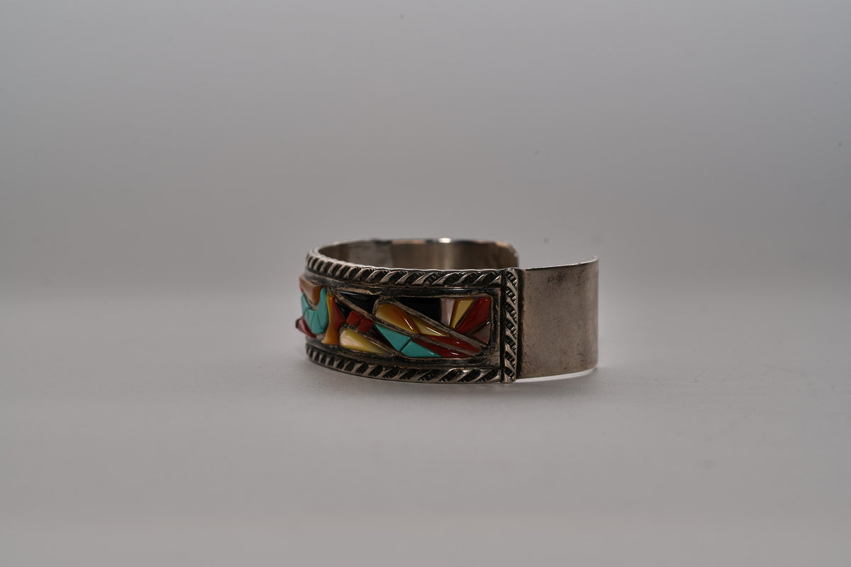 Multi stone cuff bracelet  Zuni made