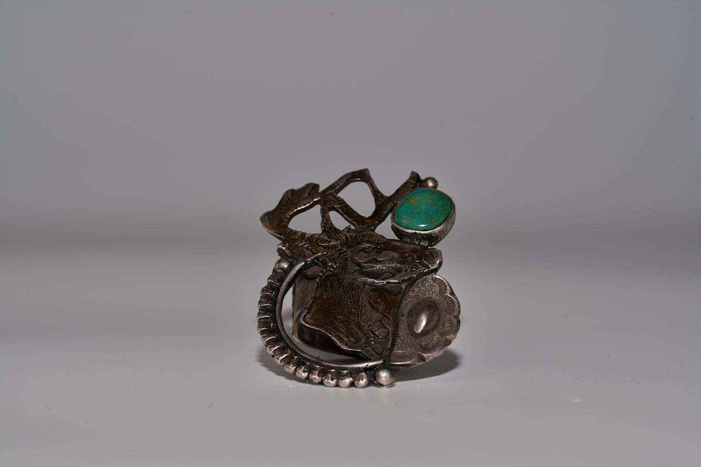 Vintage Elk ring by Art Tafoya