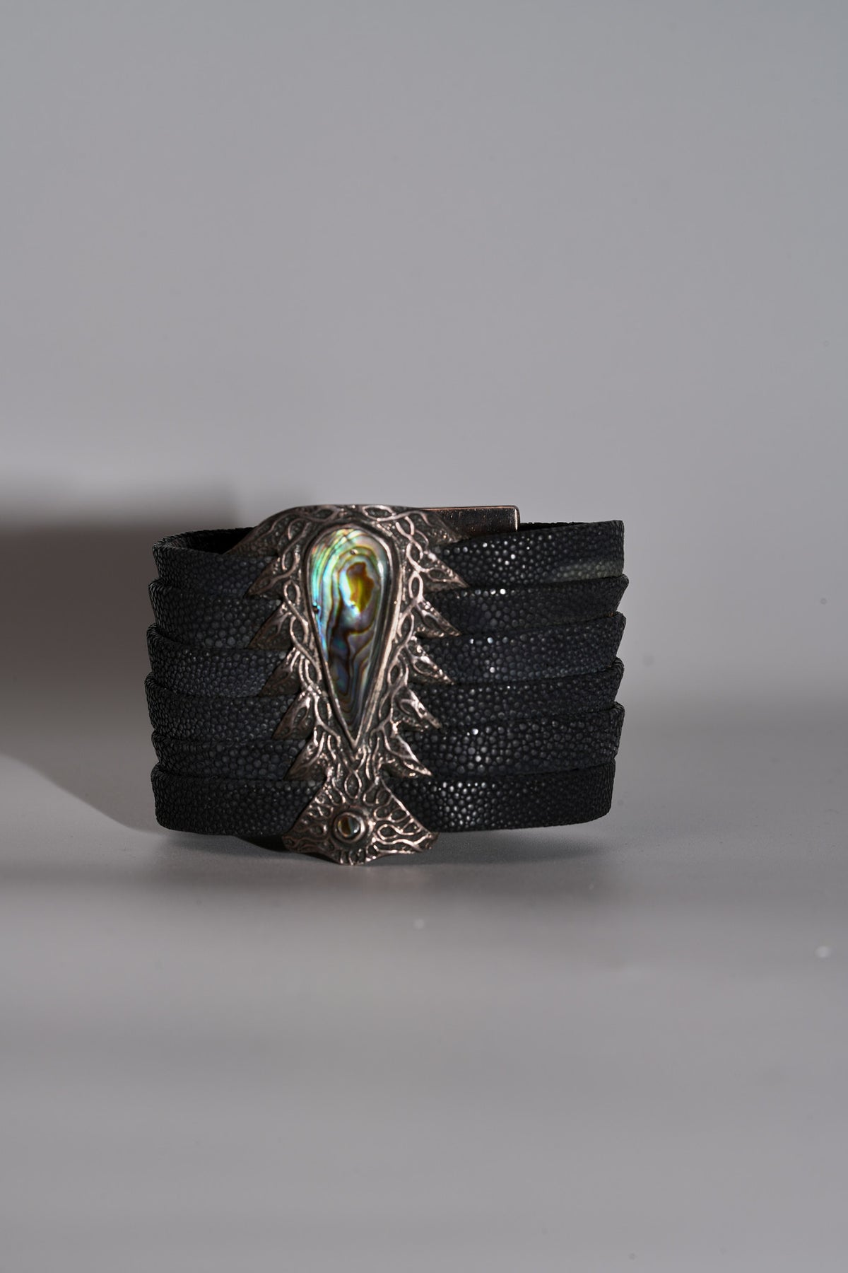 Sting Ray and Sterling silver bracelet by Lou Guerin