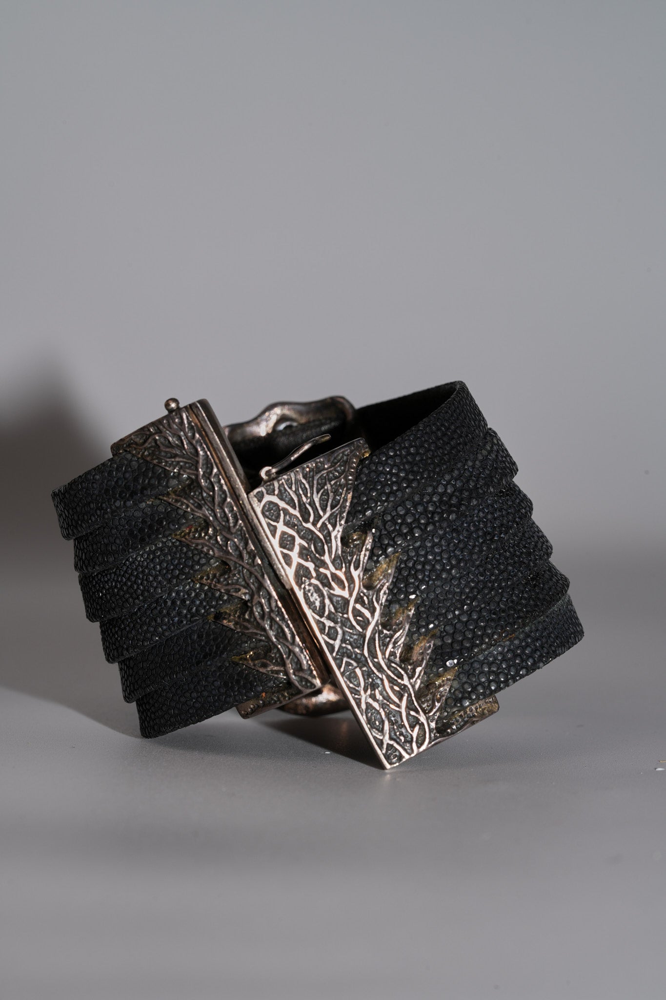 Sting Ray and Sterling silver bracelet by Lou Guerin