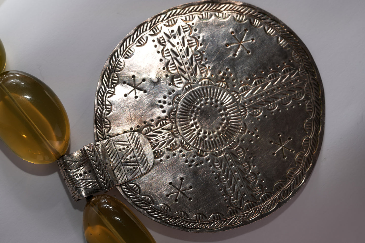 Citrine and sterling necklace