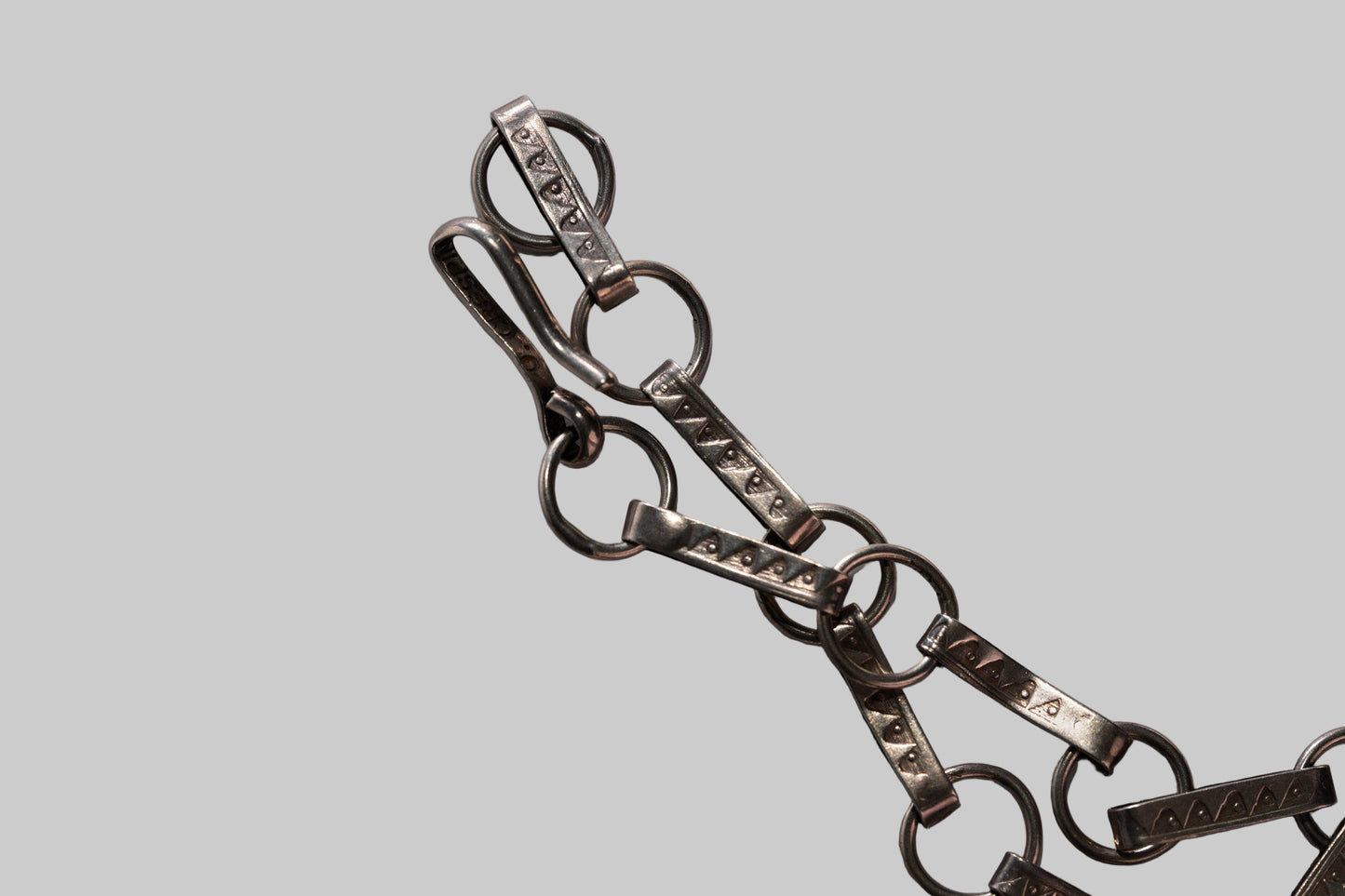 Orland Crespin Sterling silver chain, bracelet with Cross