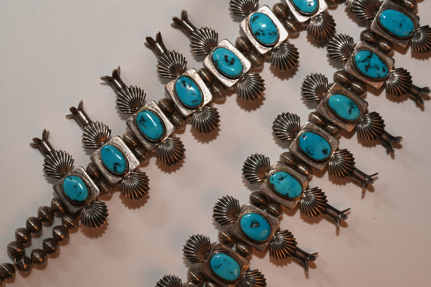 Bow Box Squash Blossom Native American Necklace