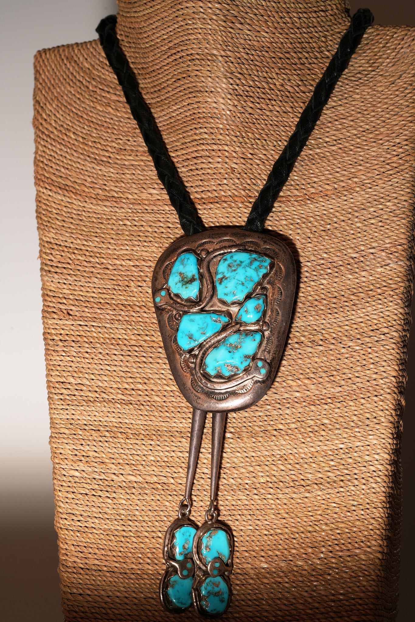 Snake bolo by Effie Calavaza, Zuni