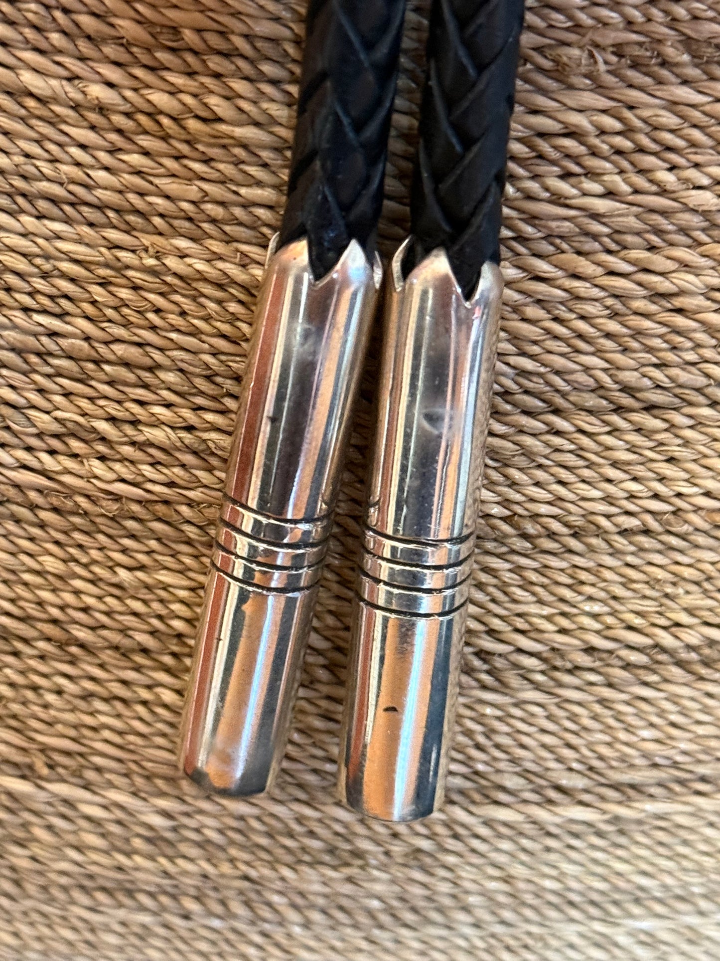 Sterling silver Native American Hogan Scene bolo