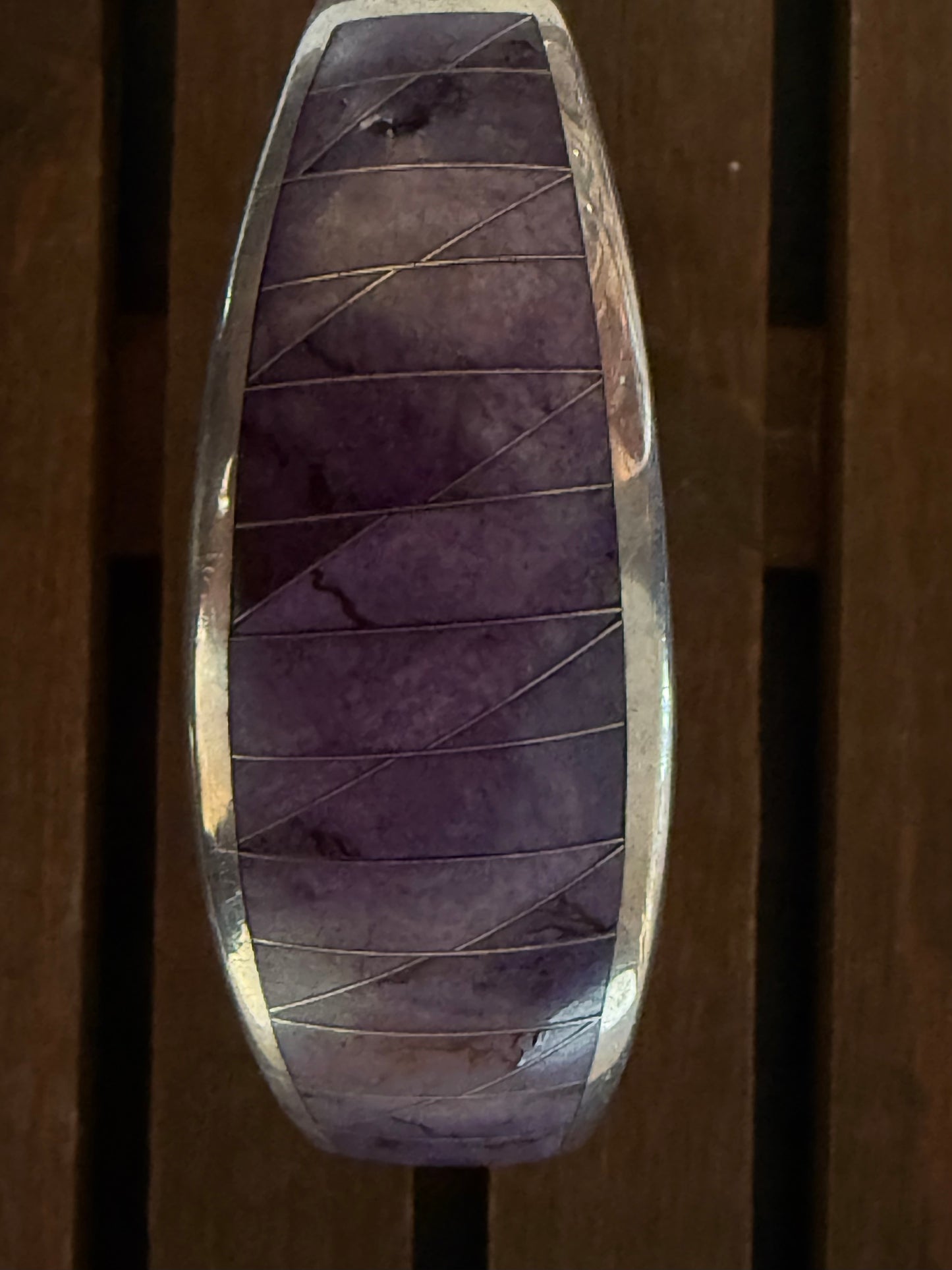 Mexican made sterling silver bracelet with natural stone, artist is Tono..