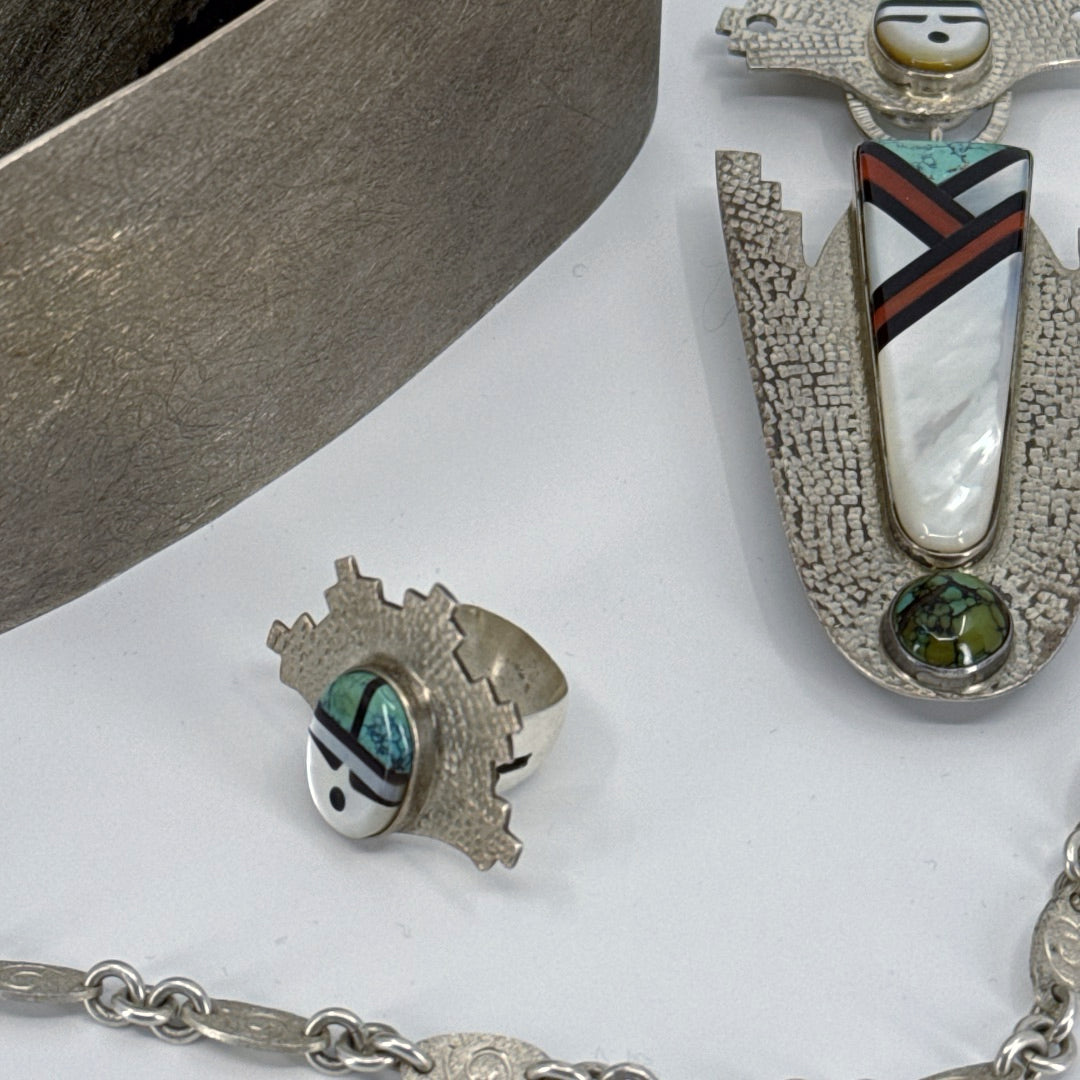 2-way reversible pendant ensemble by Carlton Jamon, Zuni