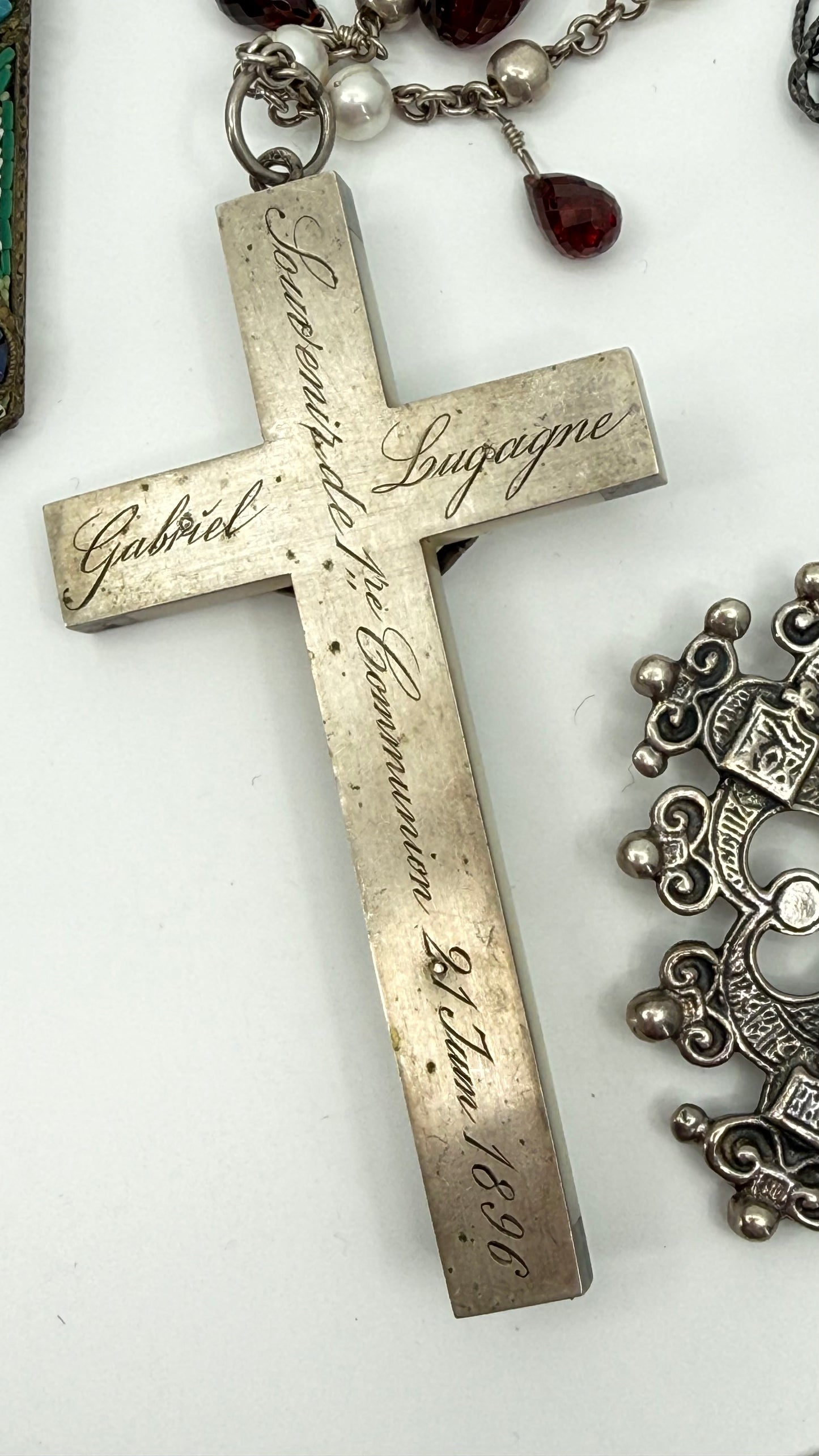 Vintage religious crosses and crucifxes