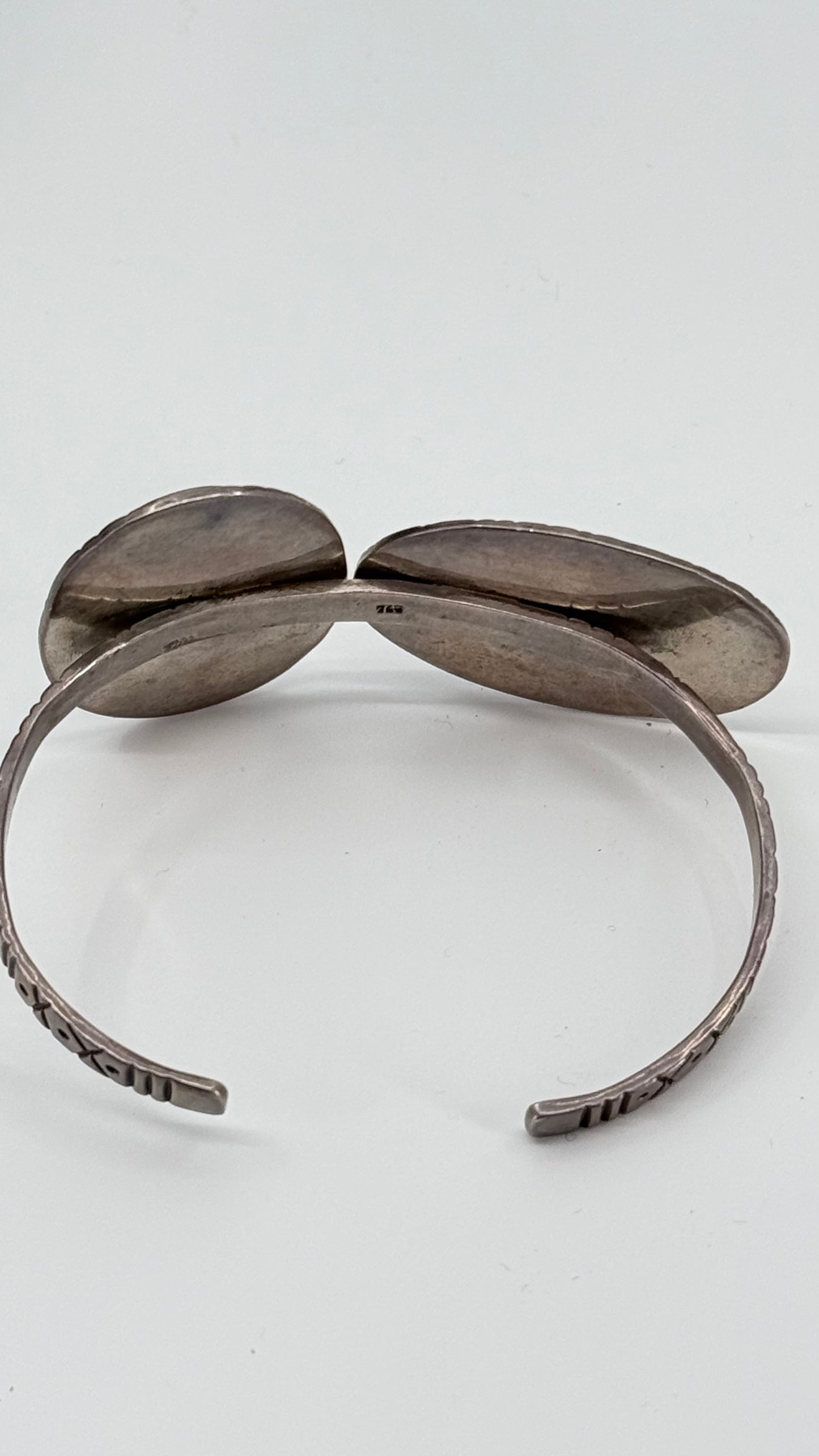 Modern 2 stone turquoise bracelet