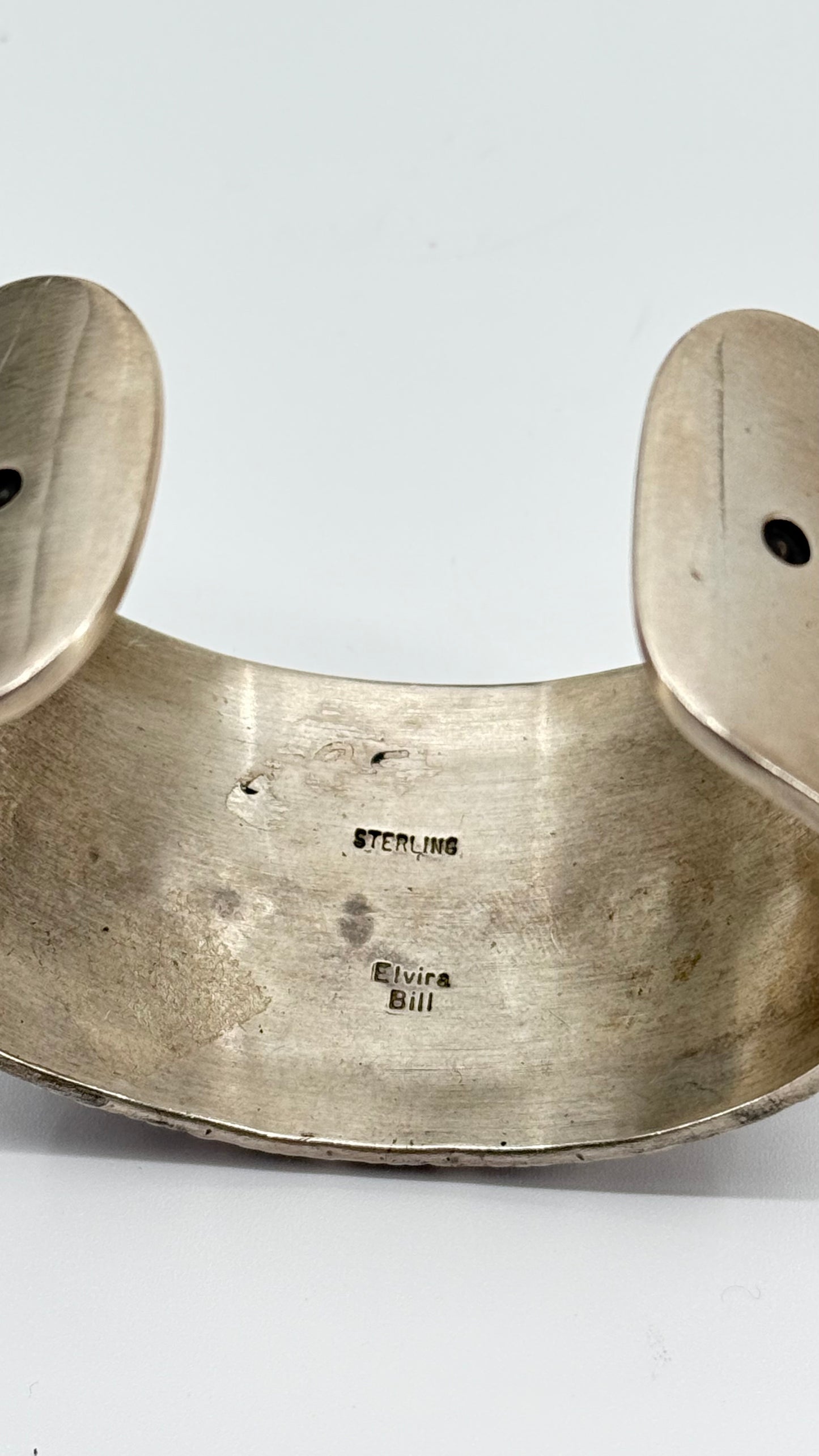 Elvria Bill, Navajo, sterling cuff bracelet