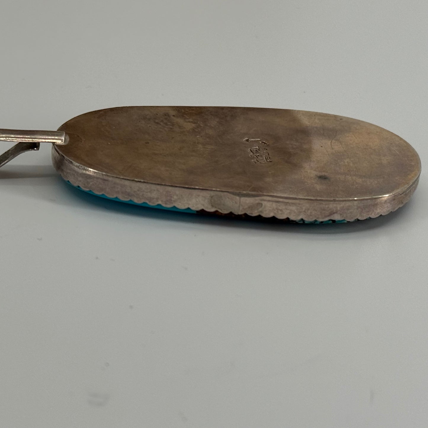Large turquoise oval pendant