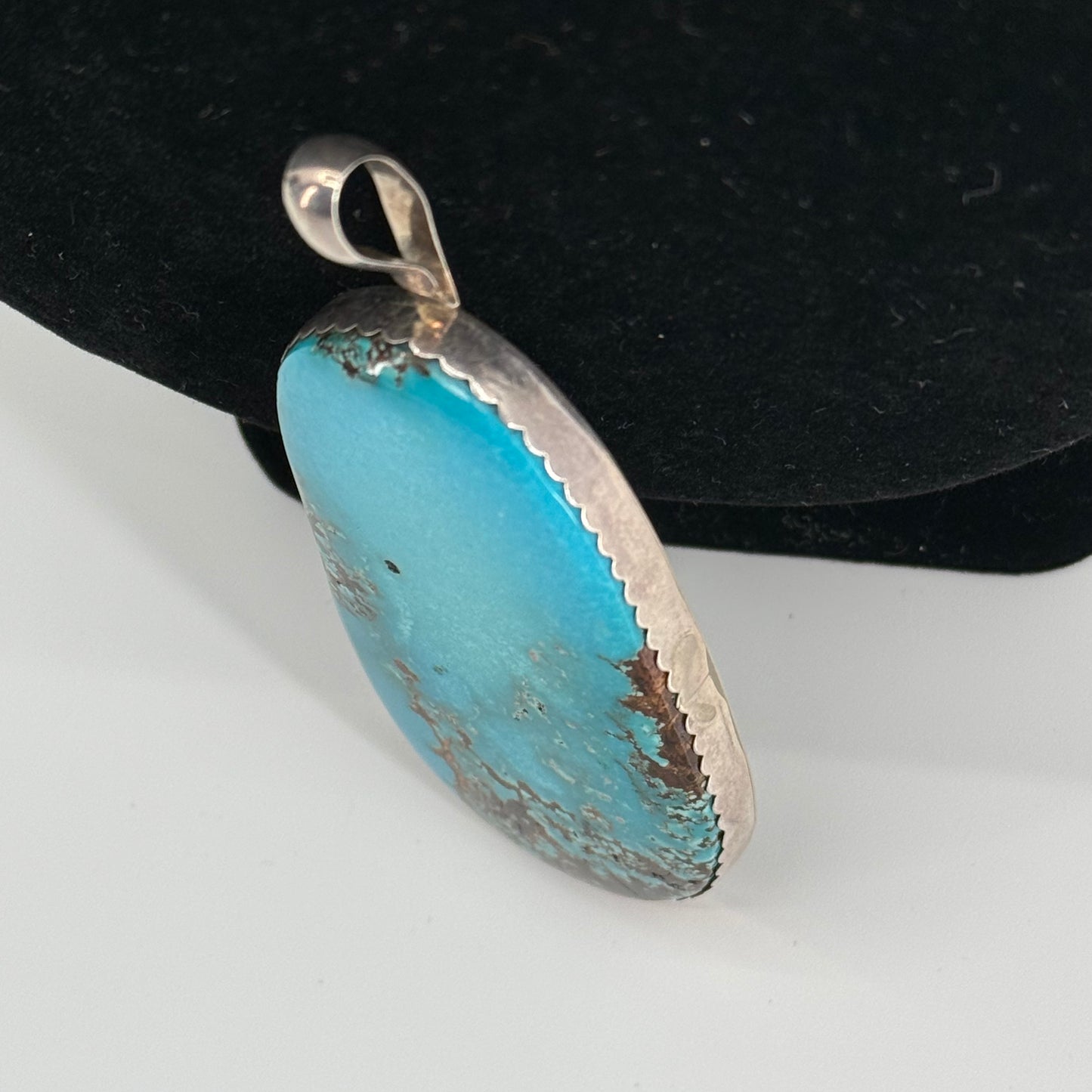 Large turquoise oval pendant