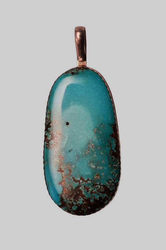 Large turquoise oval pendant