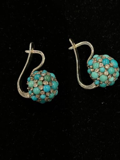 Diamond and Turquoise earrings